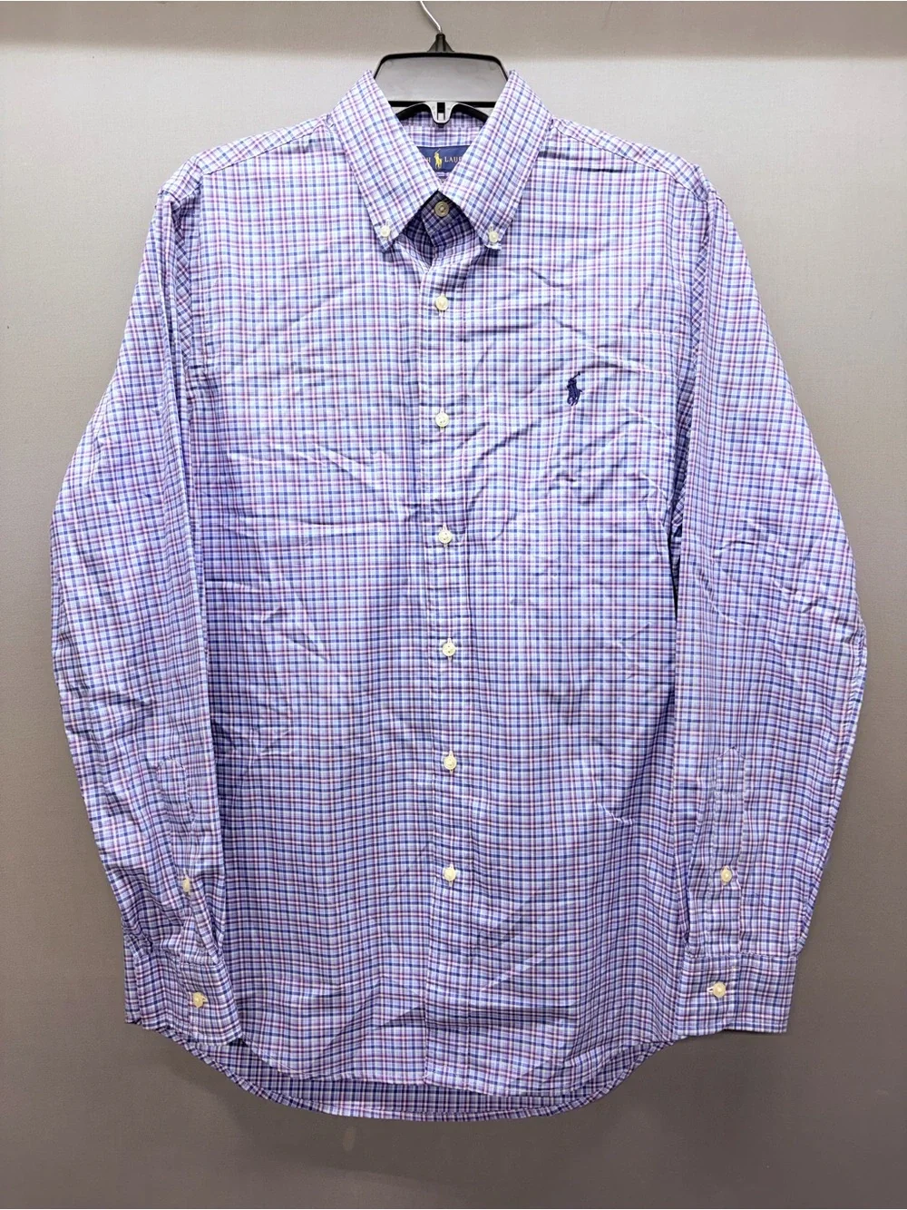 Polo by Ralph Lauren Blue and Purple Plaid Button-Down Shirt